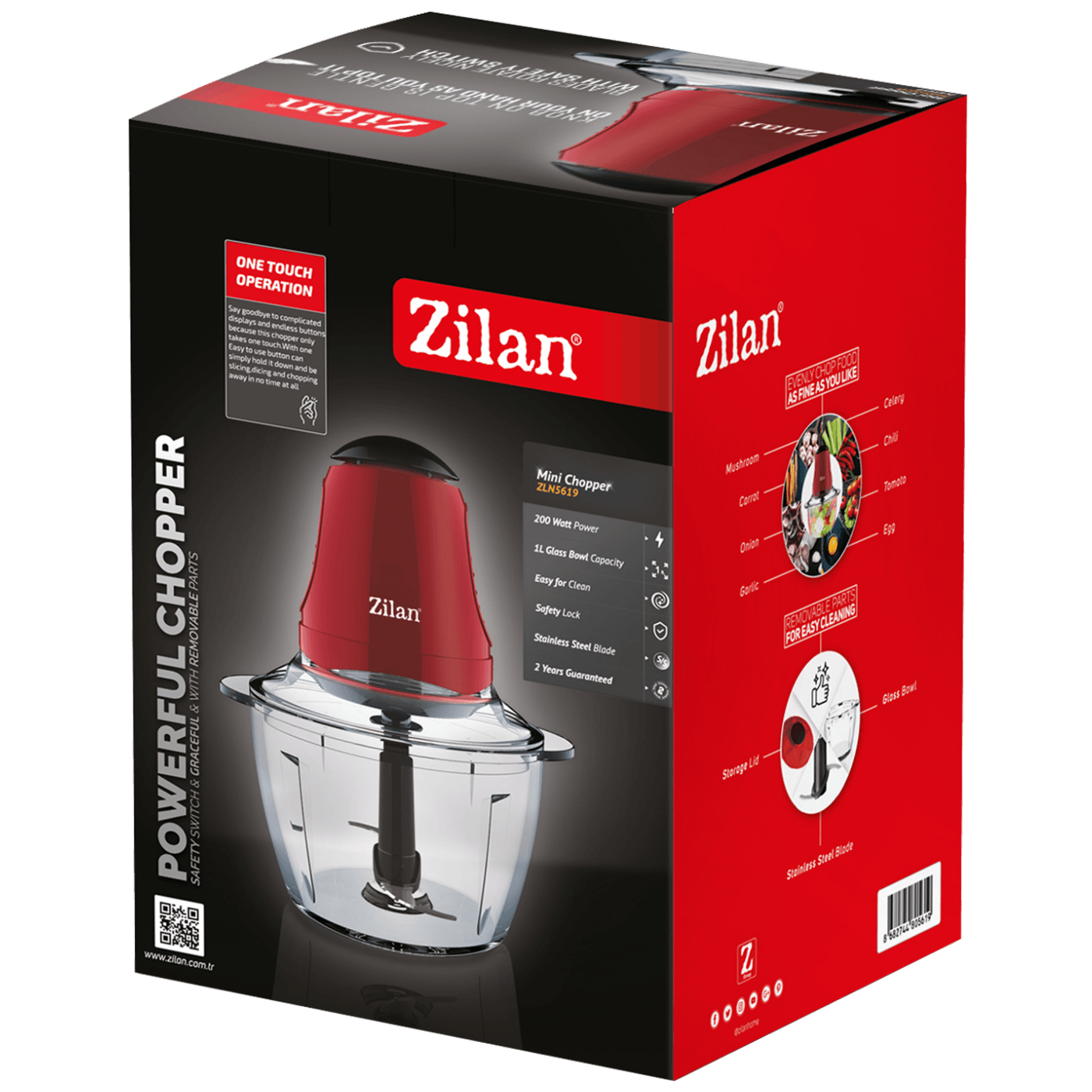 Zilan Sjeckalica, staklena posuda 1.0 lit., 200 W - ZLN5619