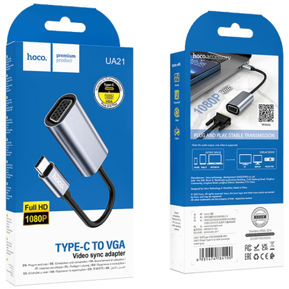 hoco. Adapter USB type C na VGA - UA21