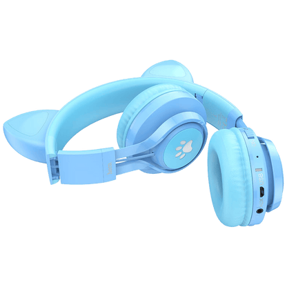 hoco. Slušalice bežične sa mikrofonom, Bluetooth, mačje uši, plava - W39 slušalice Mačje uši,Plave
