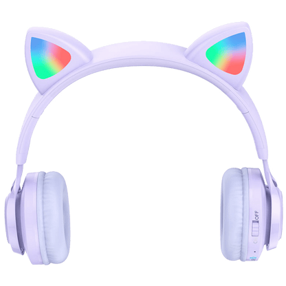 hoco. Slušalice bežične sa mikrofonom, Bluetooth, mačje uši - W39 slušalice Mačje uši,Ljubičaste