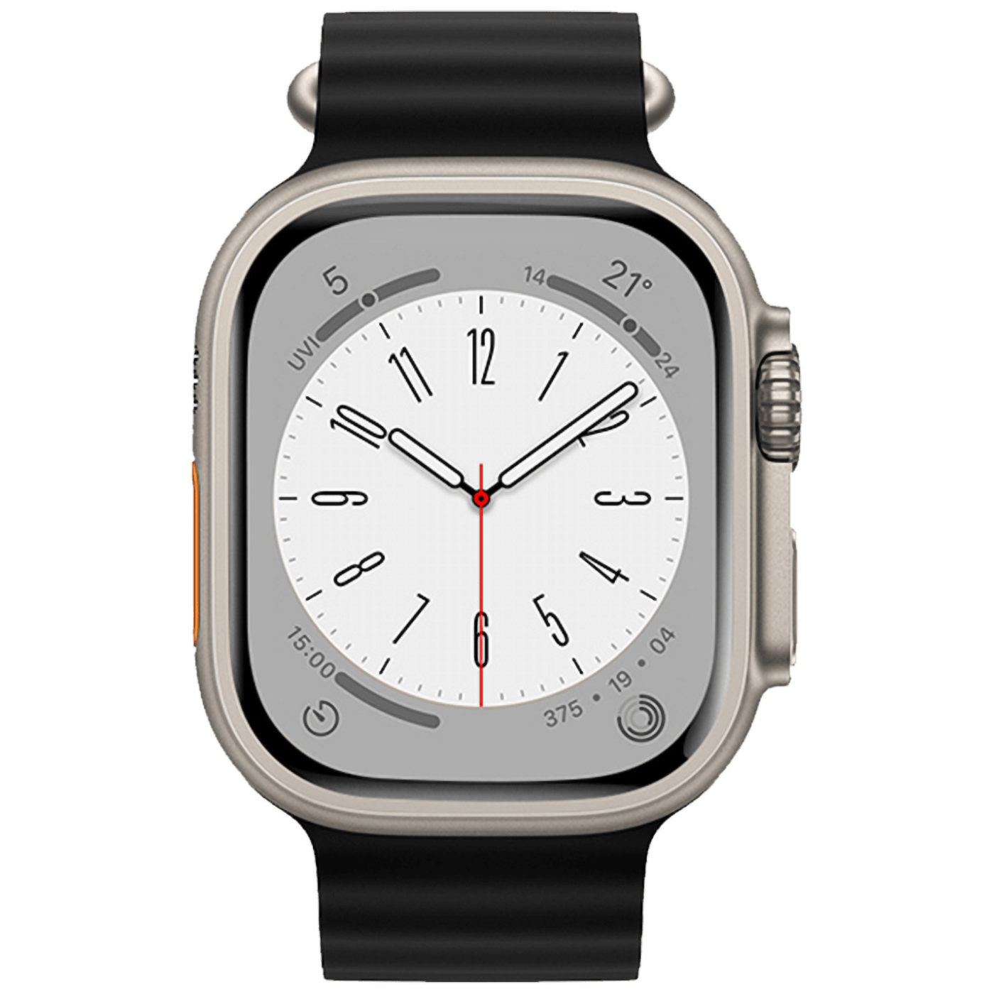 hoco. Silikonski remen za iWatch, 42/44/45/49mm, crna - iWatch WA12 Black