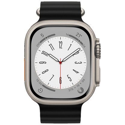 hoco. Silikonski remen za iWatch, 42/44/45/49mm, crna - iWatch WA12 Black