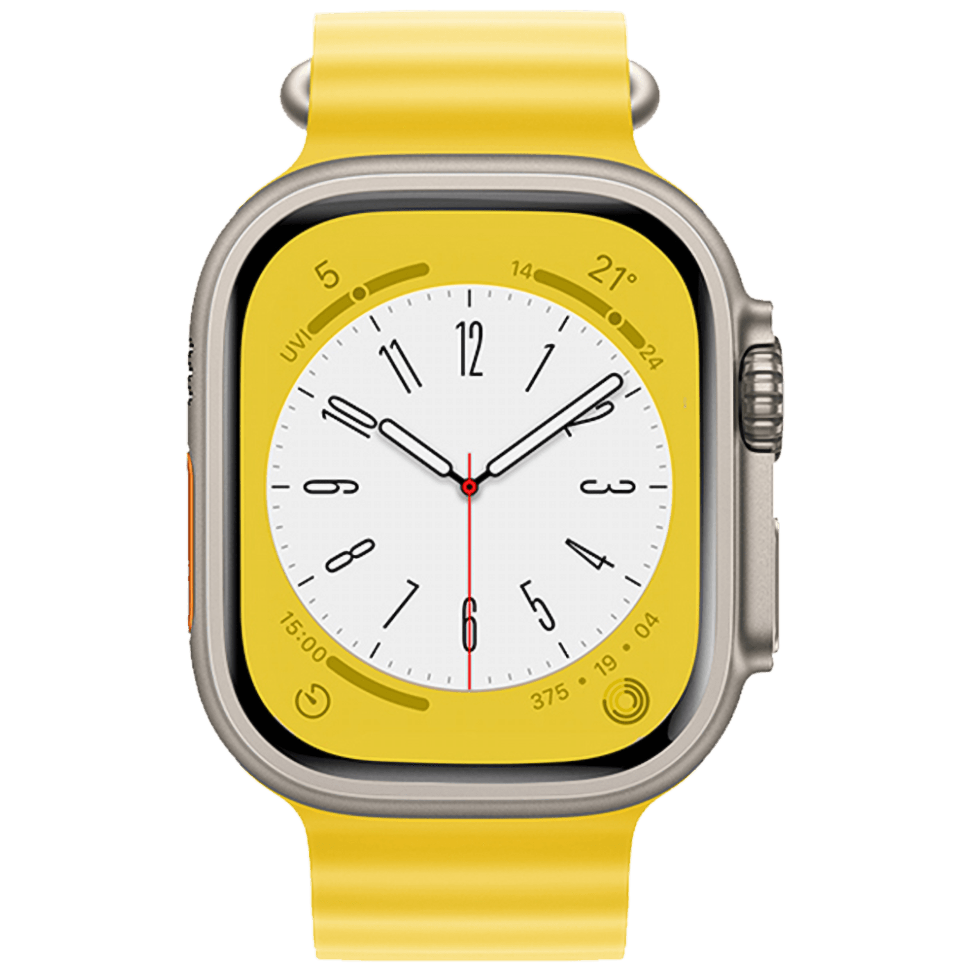 hoco. Silikonski remen za iWatch, 42/44/45/49mm, žuta - iWatch WA12 Yellow