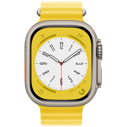 hoco. Silikonski remen za iWatch, 42/44/45/49mm, žuta - iWatch WA12 Yellow