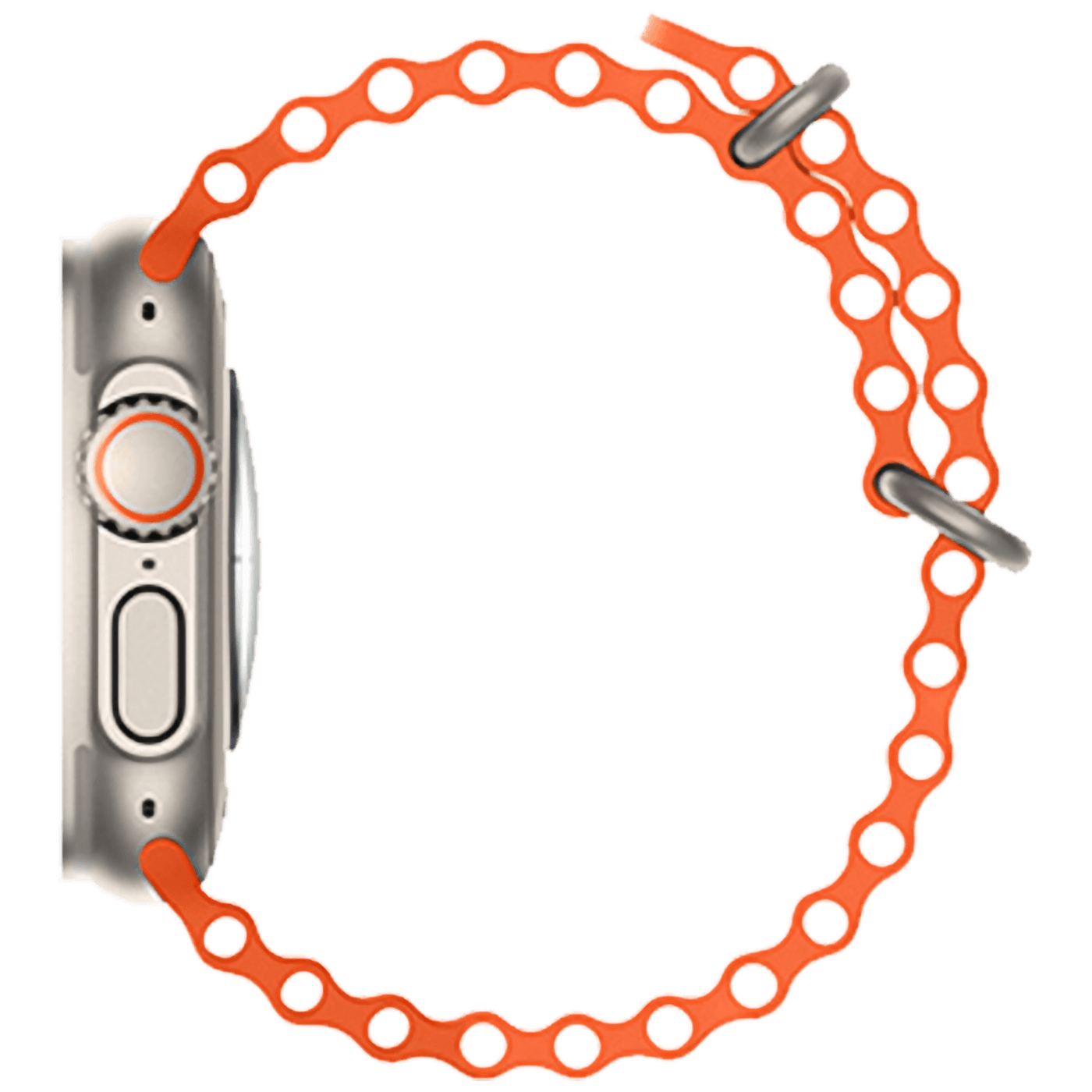 hoco. Silikonski remen za iWatch, 42/44/45/49mm, orange - iWatch WA12 Orange