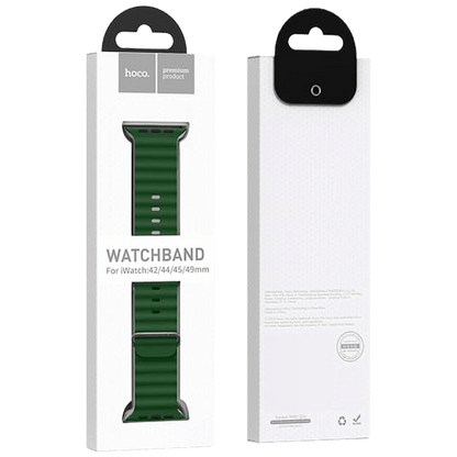 hoco. Silikonski remen za iWatch, 42/44/45/49mm, zelena - iWatch WA12 Alfa
