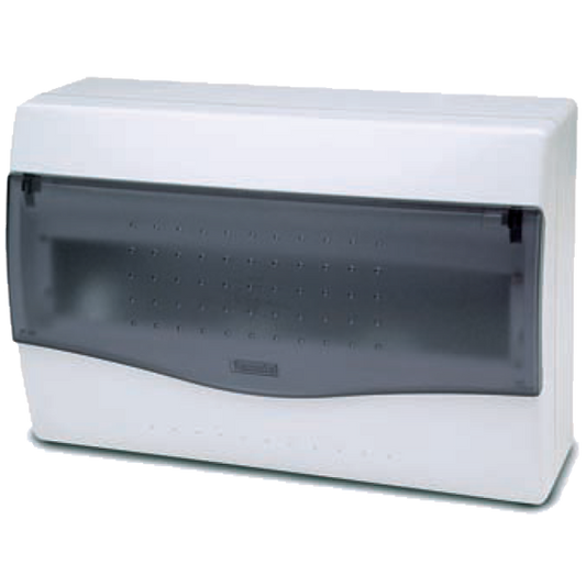 Famatel Kutija za osigurače nadžbuk, 12/14 osigurača, providna, IP40 - 3612-W-M-KN/12-14