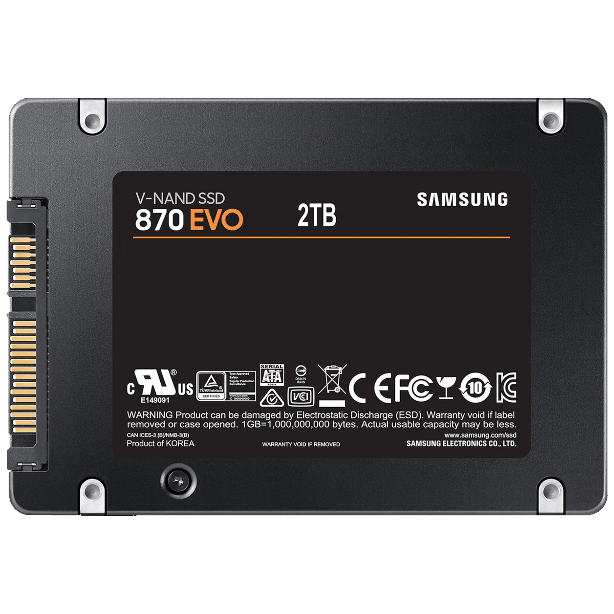 Samsung SSD Disk 2.5", kapacitet 2TB, SATA III, 870 EVO - MZ-77E2T0B/EU