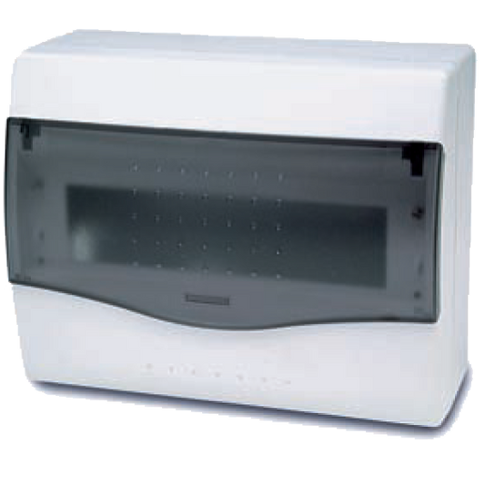 Famatel Kutija za osigurače nadžbuk, 8/10 osigurača, providna, IP40 - 3608-W-M-KN/8-10