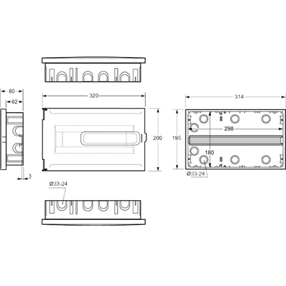 Famatel Kutija za osigurače rigips, 12 osigurača, bijela, IP40 - 3314-F-KR/12