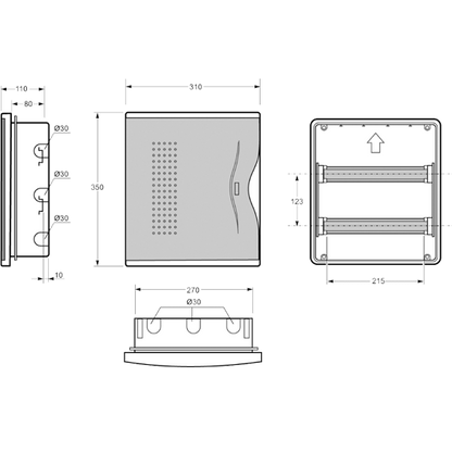 Famatel Kutija za osigurače podžbuk, 24 osigurača, providna, IP40 - 3524-F-M-KP/24