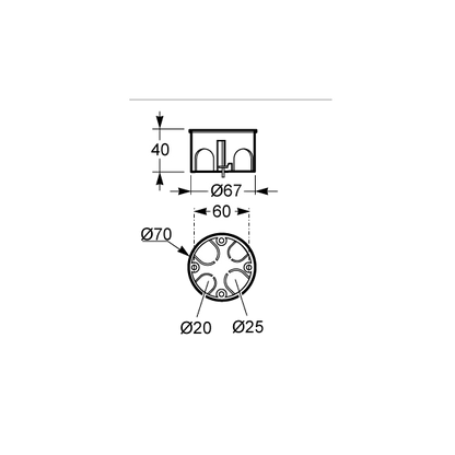 Famatel Razvodna kutija rigips 67x39, IP30 - 3255-RKR/67x39