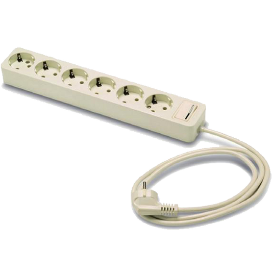 Famatel Produžni kabl 6 utičnica, 1.5m, prekidač, bijeli, 1.5mm² - 2518-PK6/1.5