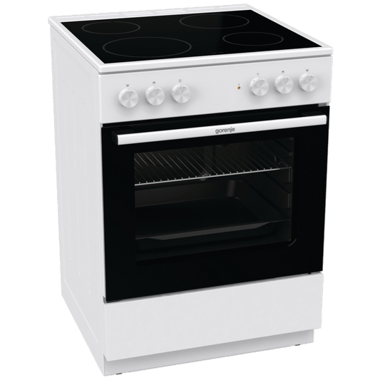 Gorenje Štednjak, 4 staklokeramička ploča, 8400W, pećnica 65 lit, A - GEC6A11WG