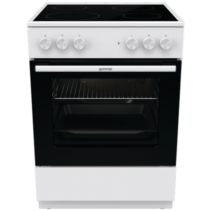 Gorenje Štednjak, 4 staklokeramička ploča, 8400W, pećnica 65 lit, A - GEC6A11WG