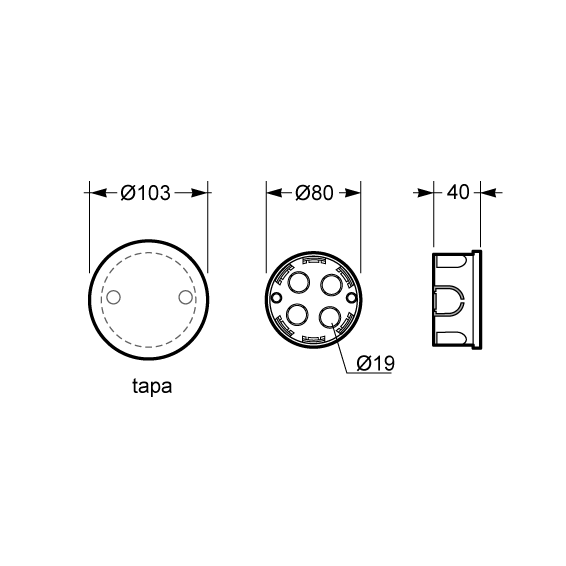Famatel Razvodna kutija podžbuk 80x40, IP30 - 3210-RKP/80x40