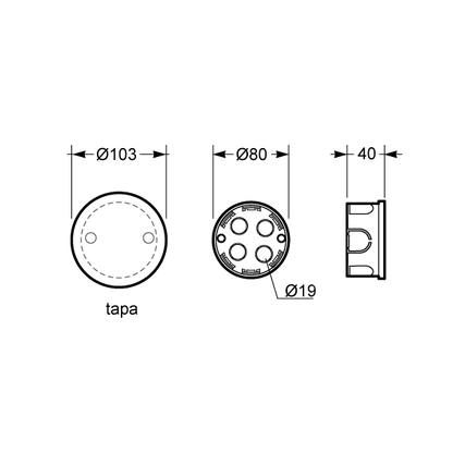 Famatel Razvodna kutija podžbuk 80x40, IP30 - 3210-RKP/80x40