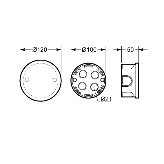 Famatel Razvodna kutija podžbuk 100x50, IP30 - 3211-RKP/100x50