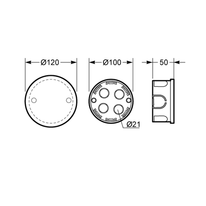 Famatel Razvodna kutija podžbuk 100x50, IP30 - 3211-RKP/100x50