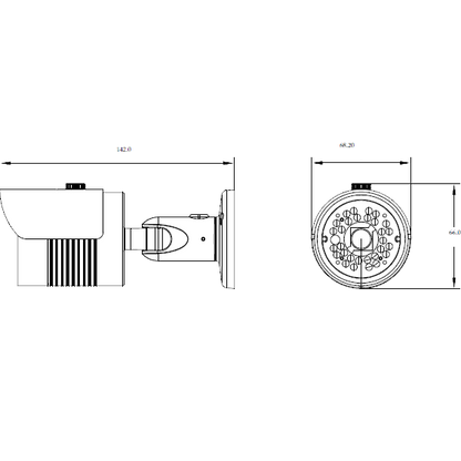 Eule Kamera IP, 2.4MP, PoE, 1/2.8" HD Lens, 3.6mm, IR20, Cloud - CAM-20IP2