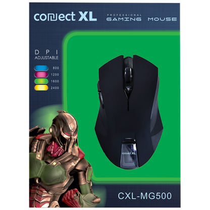 Connect XL Miš optički, 2400dpi GAMER, USB, 6 tipki - CXL-MG500
