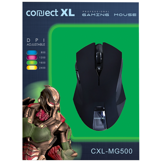 Connect XL Miš optički, 2400dpi GAMER, USB, 6 tipki - CXL-MG500