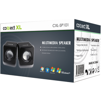 Connect XL Zvučnik, set,  2.0, USB 5V, boja crna - CXL-SP101