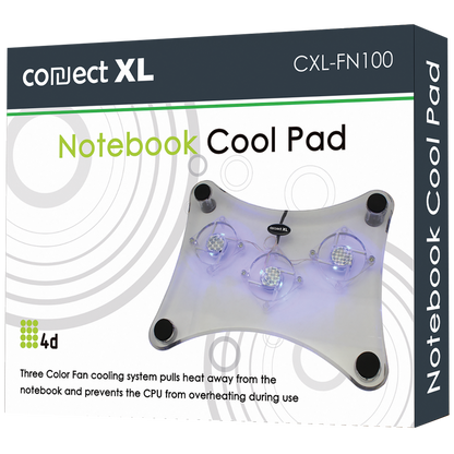 Connect XL Hladnjak za laptop 4D, 12"-15", 3 ventilatora, konekcija USB - CXL-FN100
