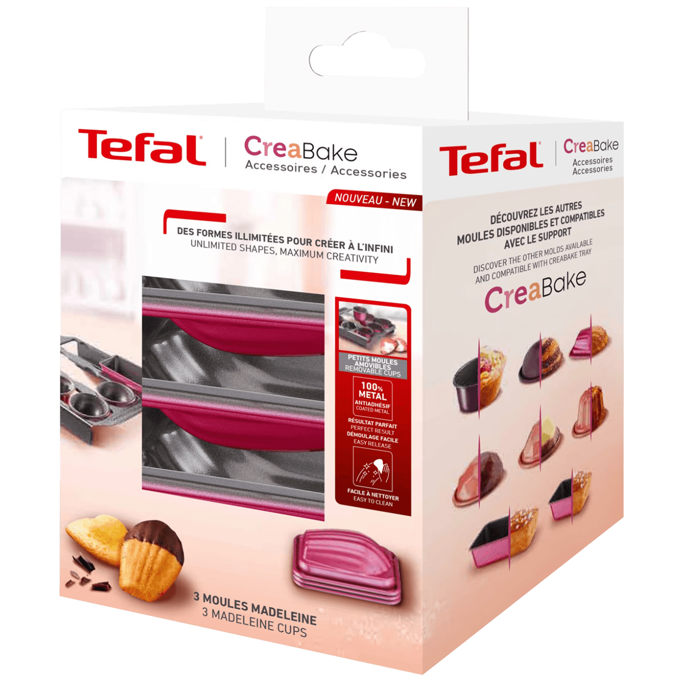 Tefal Kalup za madeline, 3 kom., CreaBake - J30799904