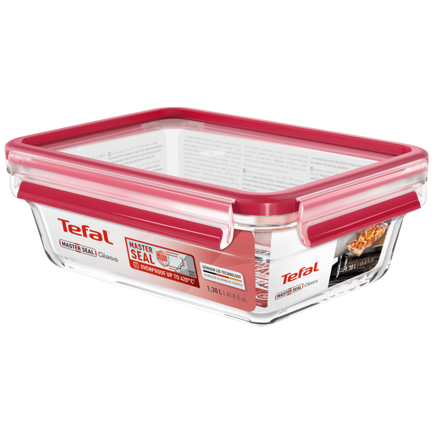 Tefal Staklena posuda sa poklopcem, 1.3 lit., MasterSeal Glass - N1041010
