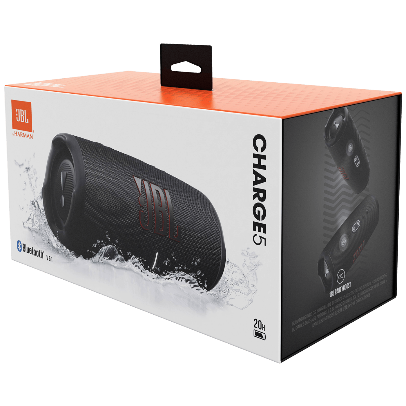 JBL Zvučnik bežični, Charge 5, Bluetooth, Power Bank, IP67 - Charge 5 Black