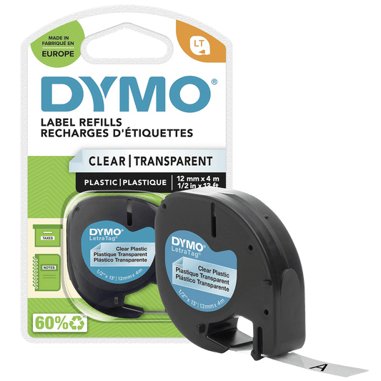 Dymo Kaseta s trakom za LetraTag,4 met,12 mm,plastic transparent - S0721530