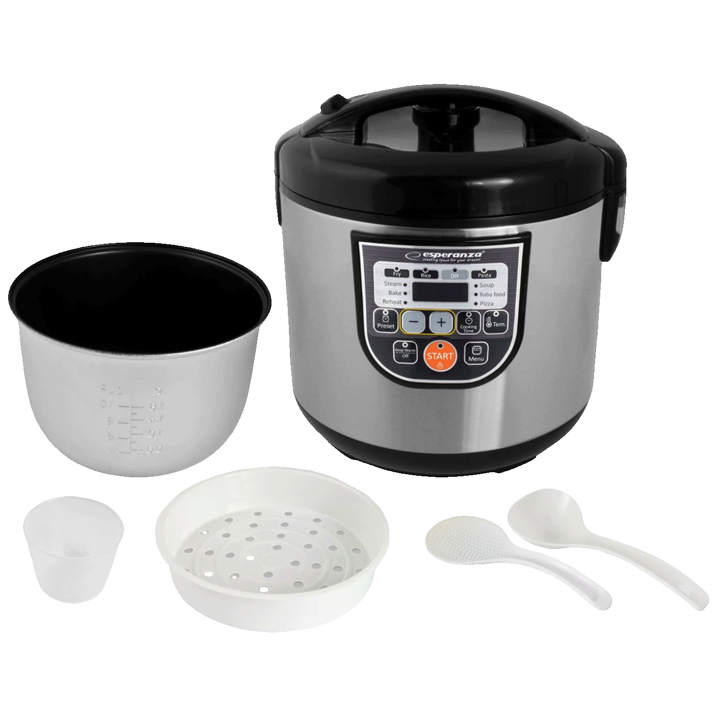 Esperanza Višenamjenski ekspres lonac, Multicooker, 860W, 5 lit. - EKG011