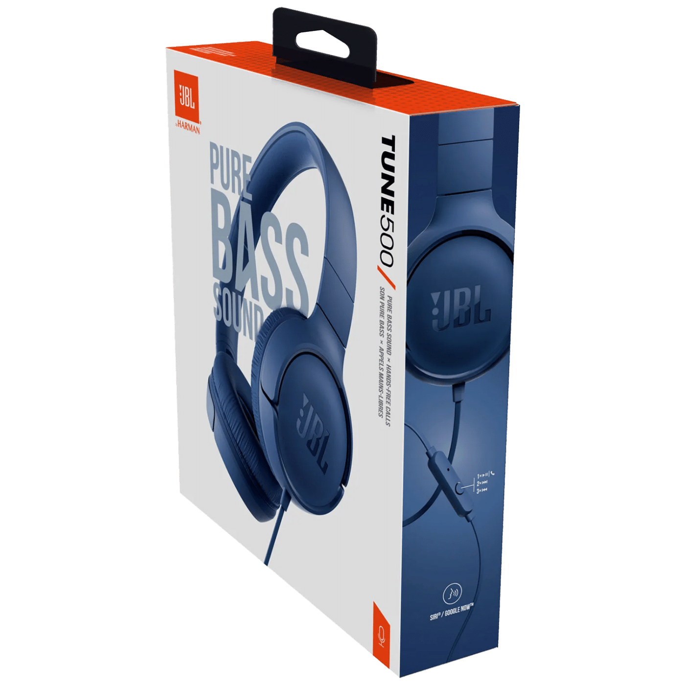 JBL Slušalice sa mikrofonom, headset, 3.5mm, sklopive - Tune 500 Blue