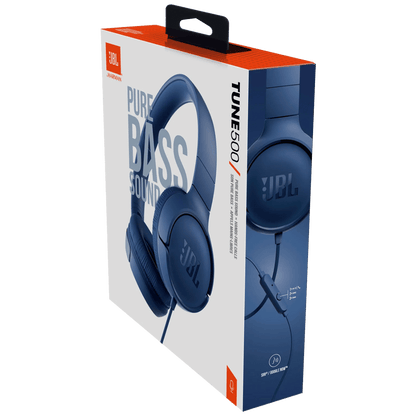 JBL Slušalice sa mikrofonom, headset, 3.5mm, sklopive - Tune 500 Blue