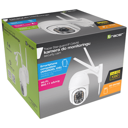 Tracer Kamera IP, za video nadzor, Outdoor, WiFi, FullHD, IP66 - IP CAM16