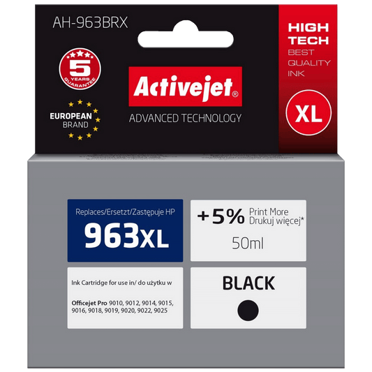 Activejet Tinta za printer, HP 963XL,  3JA30AE, 50 ml., Black - AH-963BRX