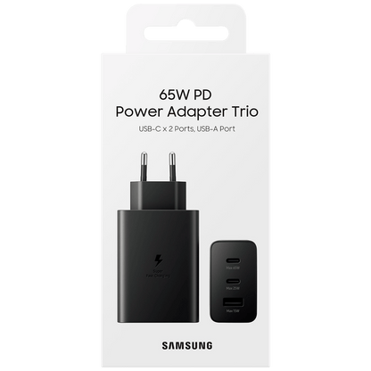 Samsung Adapter za punjenje Trio, USB-C, USB-A, 65W - EP-T6530NBEGEU