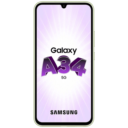 Samsung Smartphone 6.6", 5G, Octa Core 2.6GHz, RAM 8GB, 48Mpixel - Galaxy A34 5G 8GB/128GB Lime
