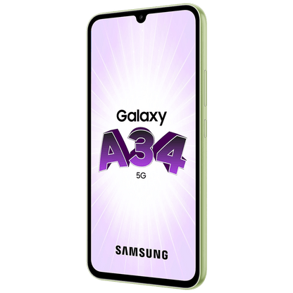 Samsung Smartphone 6.6", 5G, Octa Core 2.6GHz, RAM 8GB, 48Mpixel - Galaxy A34 5G 8GB/128GB Lime