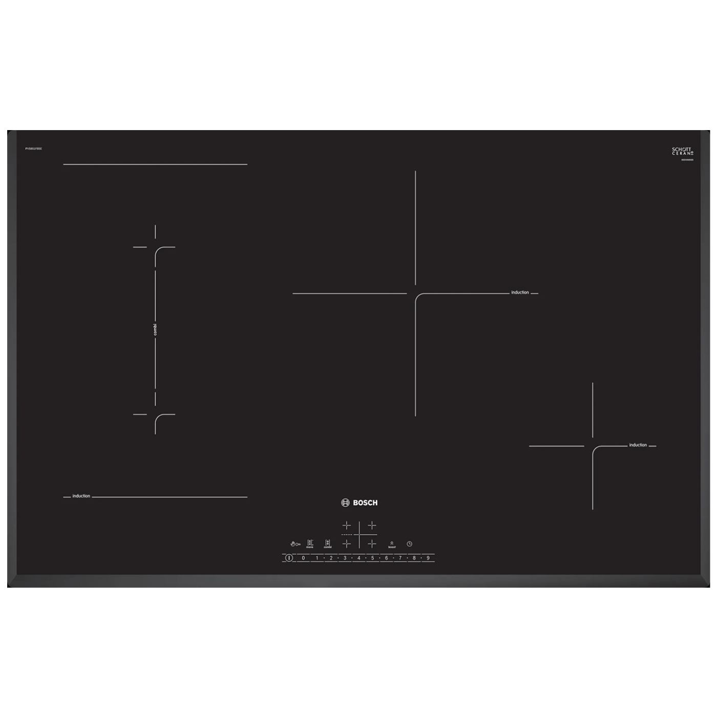 Bosch Ugradbena indukcijska ploča za kuhanje, 80 cm - PVS851FB5E