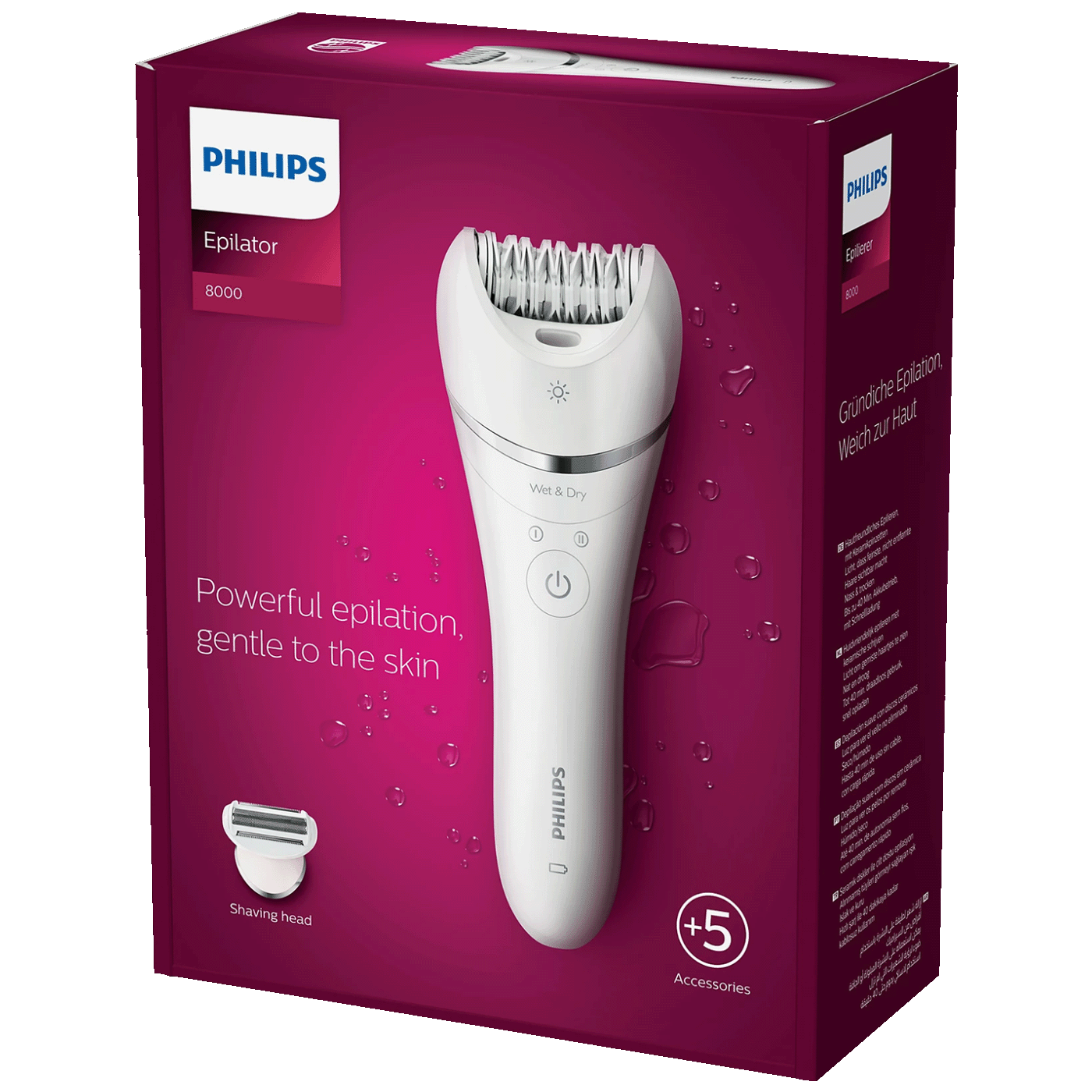Philips Epilator za suhu i mokru kožu, Series 8000 - BRE710/00
