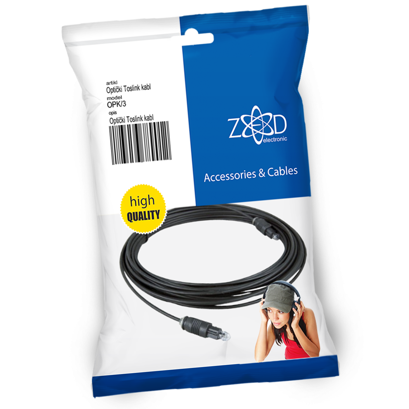 ZED electronic Optički Toslink kabl 3 metra, extra kvaliteta - OPK/3