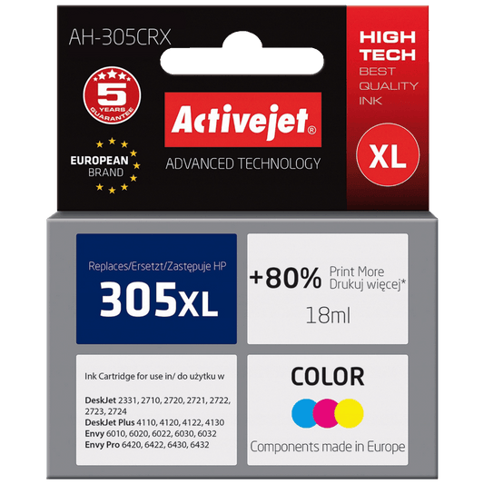 Activejet Tinta za printer, HP 305XL, boje, zapremina 18 ml. - AH-305CRX
