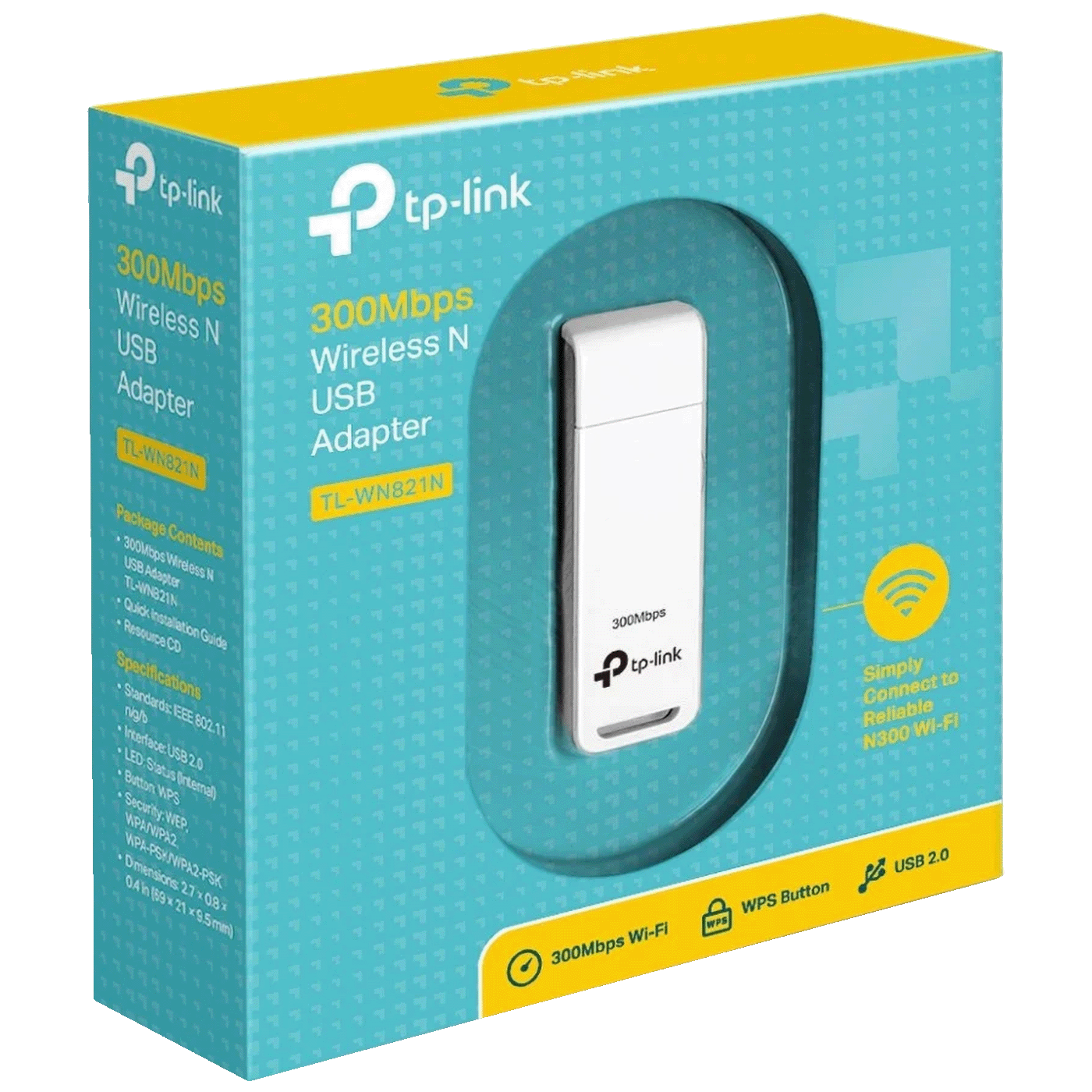 TP-LINK 300Mbps bežični USB adapter, 2.4GHz, 20 dBm - TL-WN821N