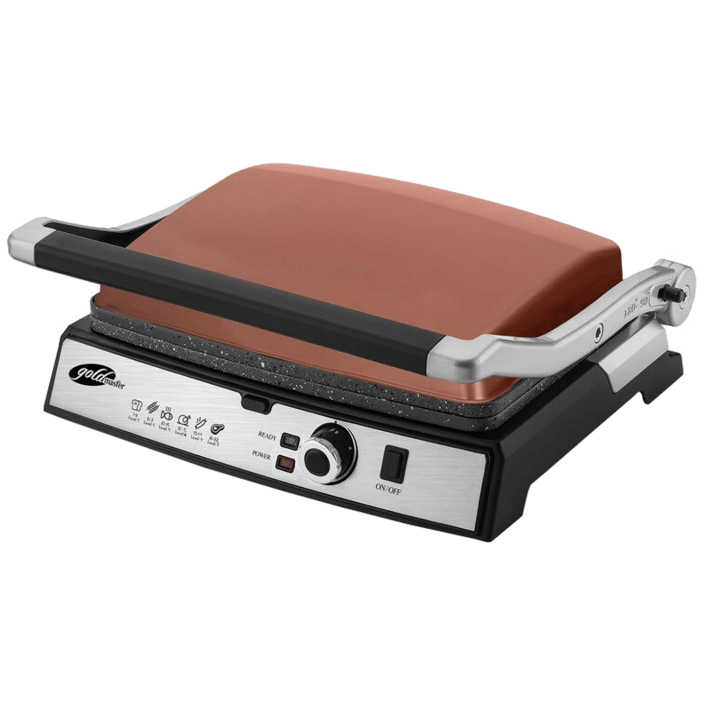 Goldmaster Grill kontaktni, granitni premaz, otvaranja za 180°, 2000W - GM-7450G Tostmix - Gold