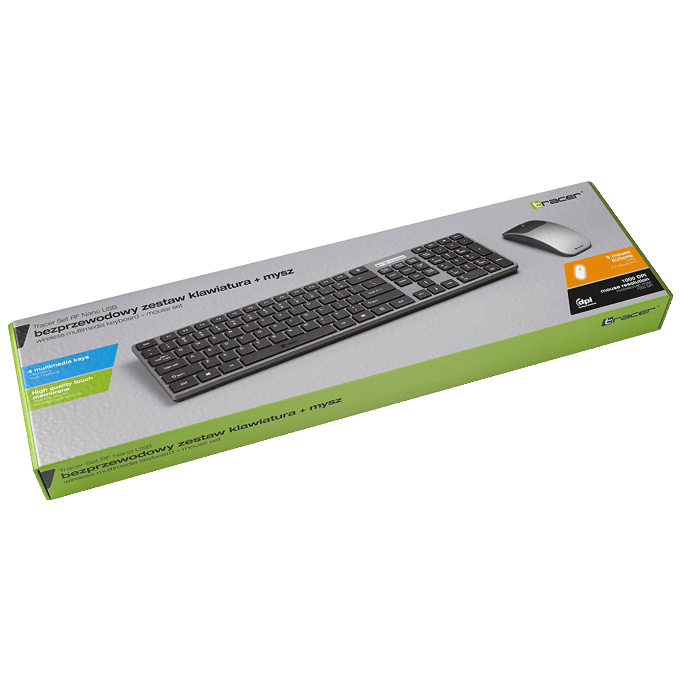 Tracer Tastatura + miš, bežični set, nano prijemnik - SET RF NANO USB