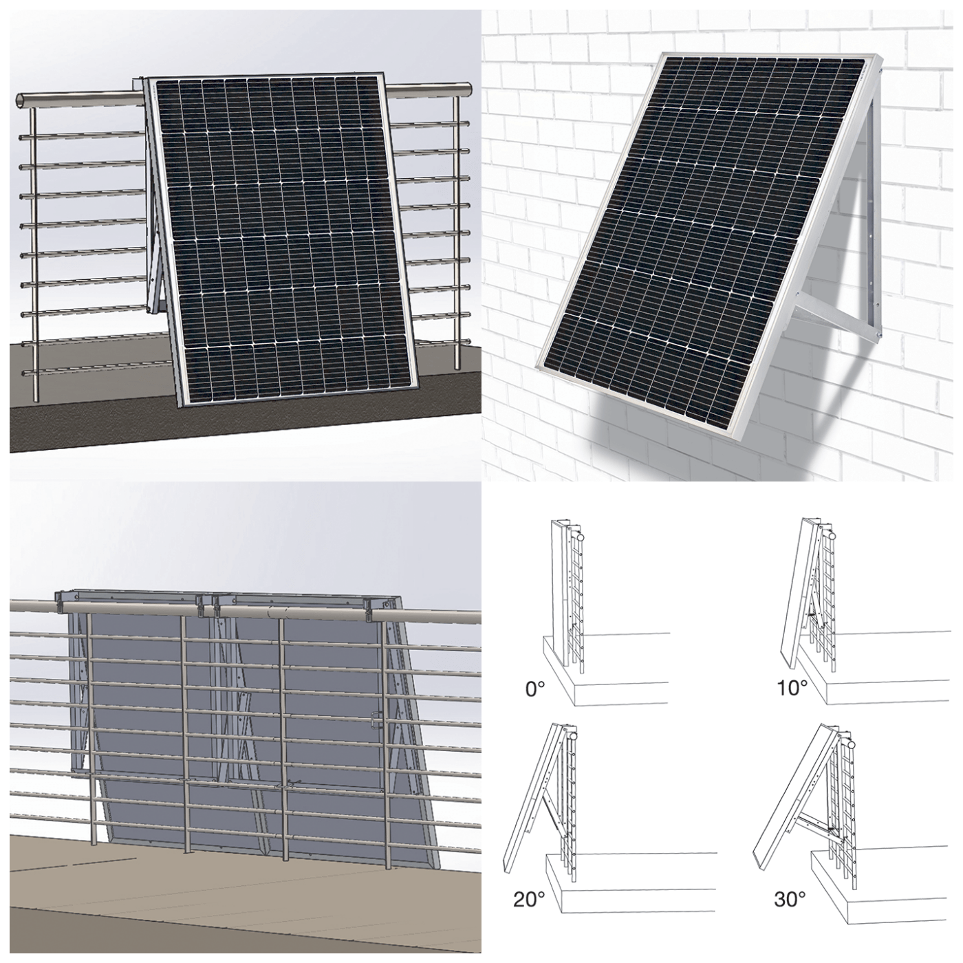 TS Power Solarni panel za balkon, set, 800W - TS Power PnP 8.0