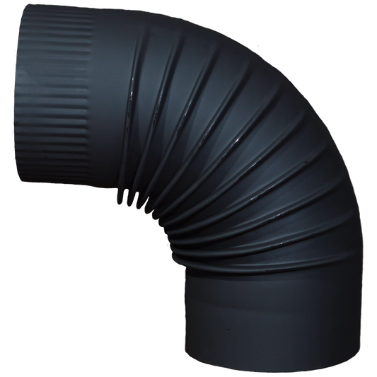 DINAMO Dimovodna kriva/koljeno, crna - Kriva crna