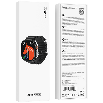 hoco. Pametni sat, 1.96" zaslon, Dual Bluetooth, IP67 - Y12 Black